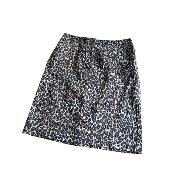 East 5th Leopard Print Pencil Skirt Size 14 Animal Print Fall Fashion Office - Picture 1 of 9